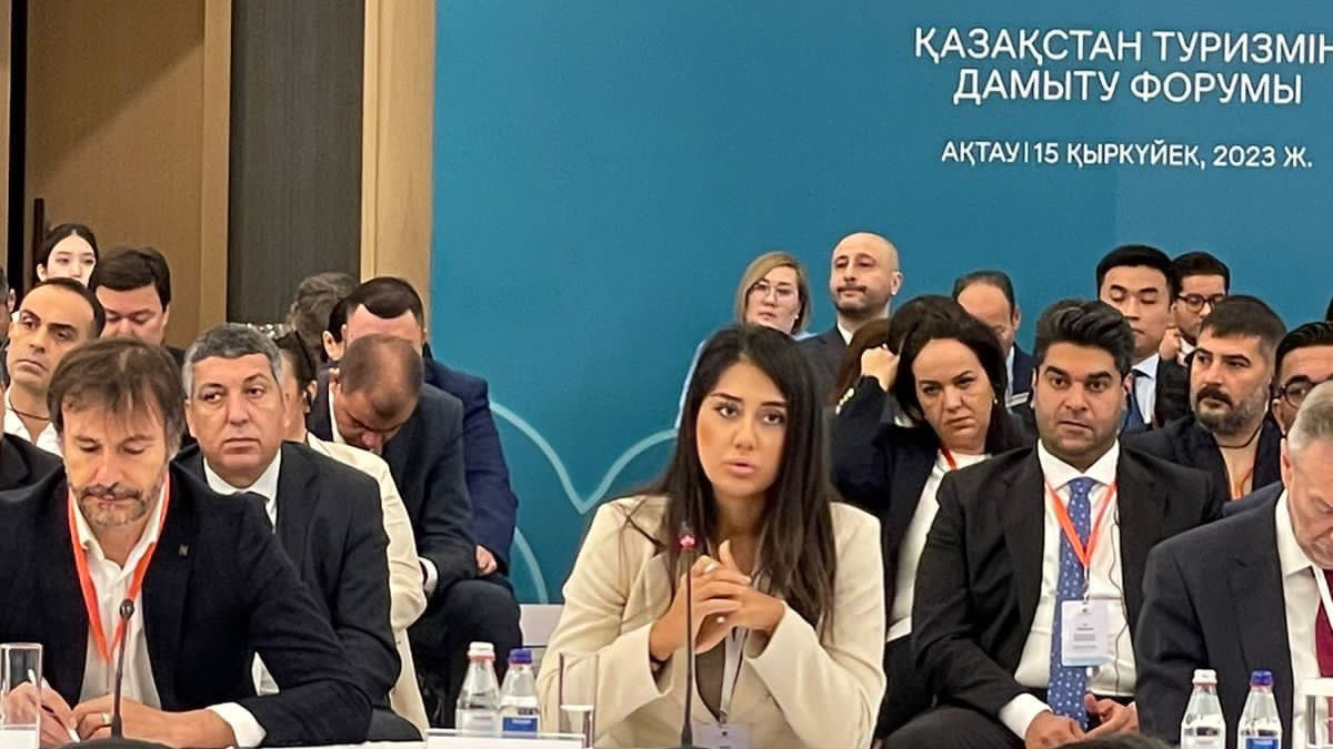 >Qazaxıstanda keçirilən beynəlxalq forumda Azərbaycanın turizm imkanları təqdim olunub